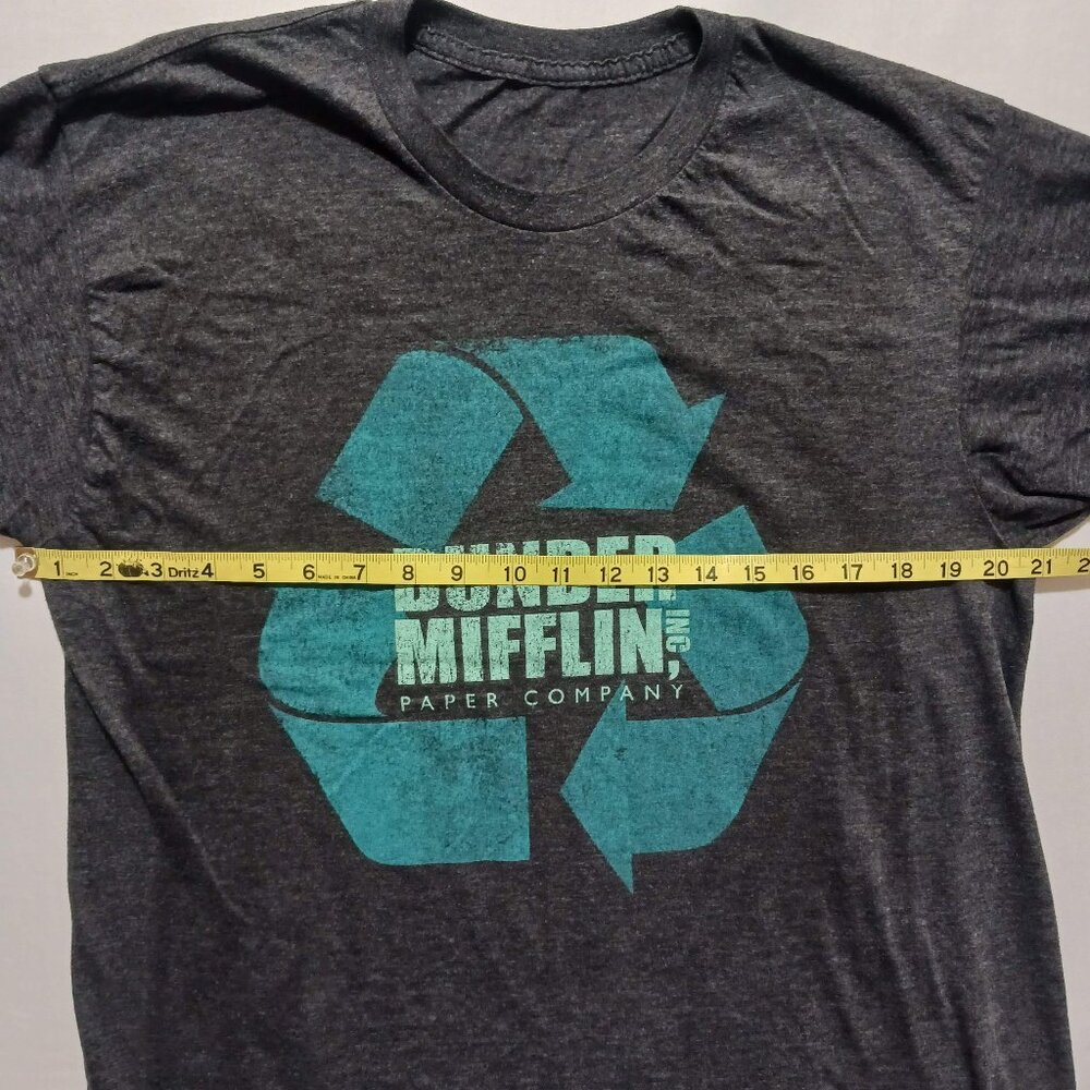 Dunder Mifflin Paper Company The Office Graphic T-Shirt Grey Size Large - Picture 3 of 4